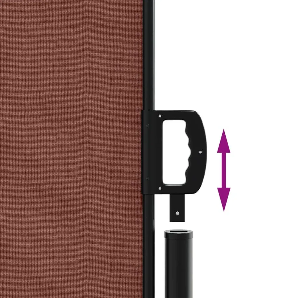 Auvent latéral rétractable marron 160x1200 cm