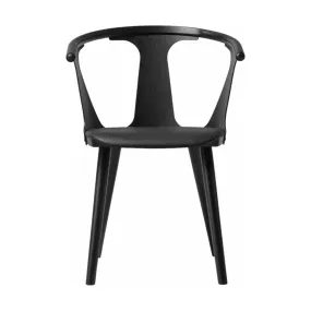 Chaise en chêne laqué noir et cuir noirSK2 In Between