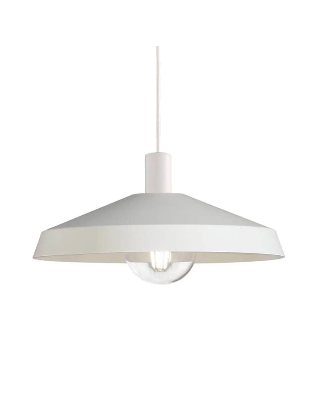 EVELYN Suspension Plafonnier Ø45cm Blanc/Noir, E27 15W | LéonLeds