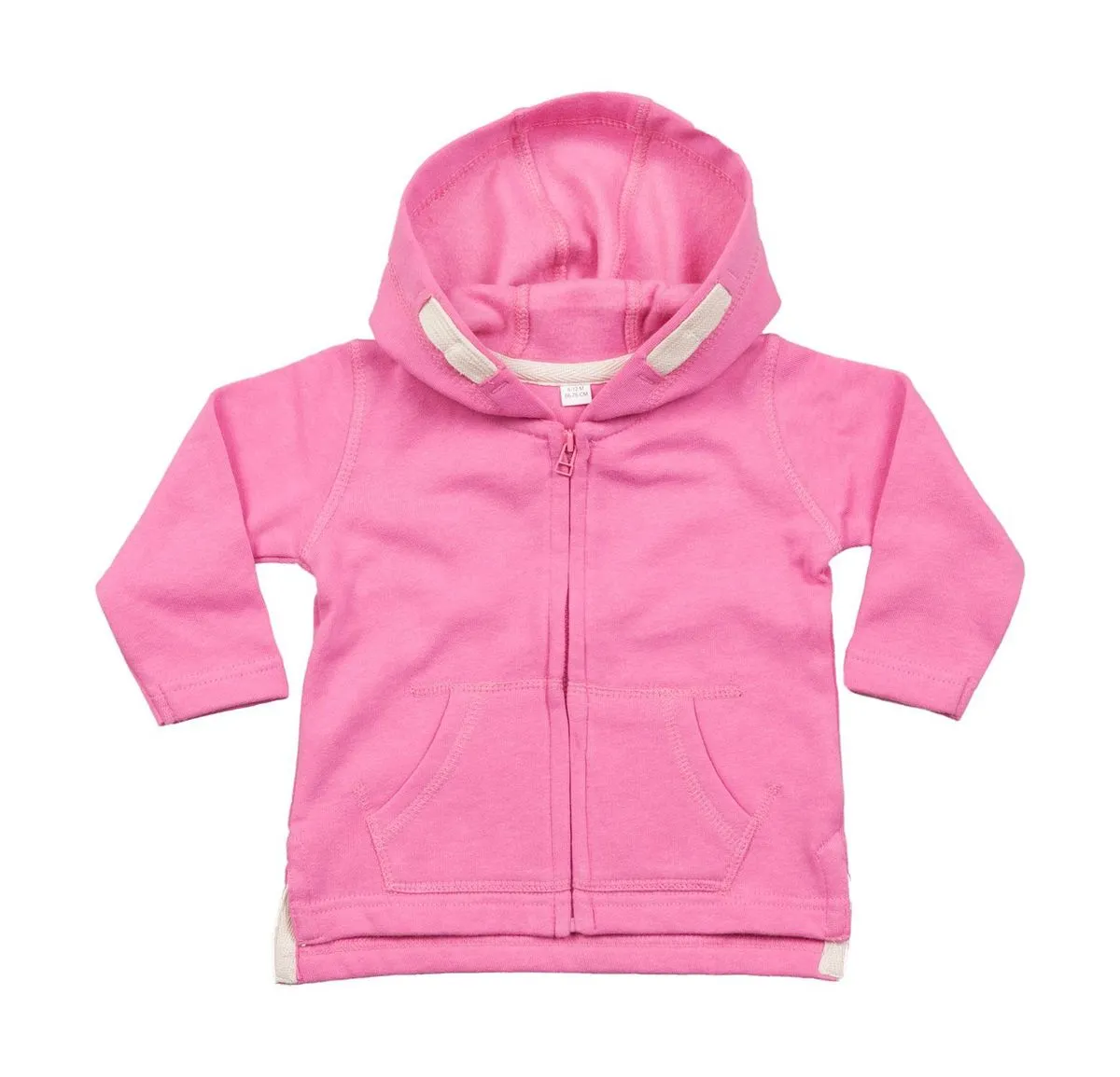 gilet sweat à capuche et manches longues pour bébé - BZ32 - rose fuchsia bubble gum 