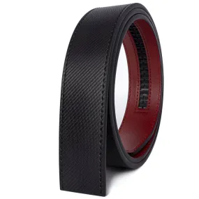 Lanière de ceinture 3.5 cm, en cuir, aspect rayée, pour boucles automatiques, modèle Sébastien