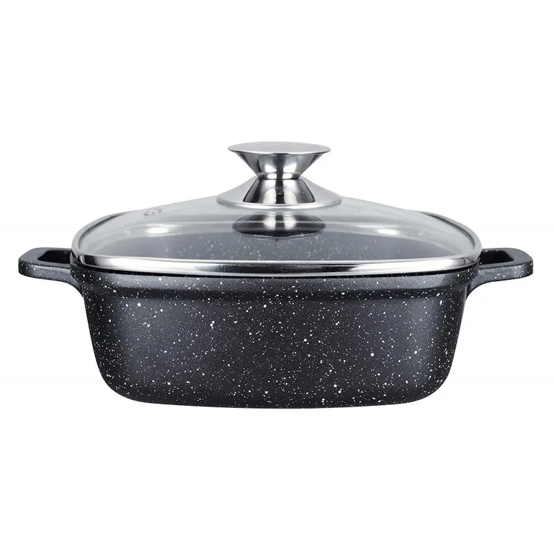 Marmite faitout carré 28 cm en pierre, Kamberg
