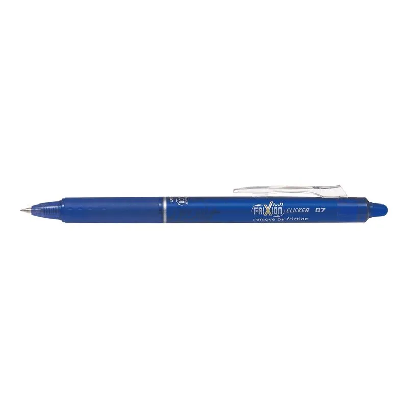 Pilot Frixion Ball Clicker - Pack de 12 rollers effaçables - 0,7 mm - bleu
