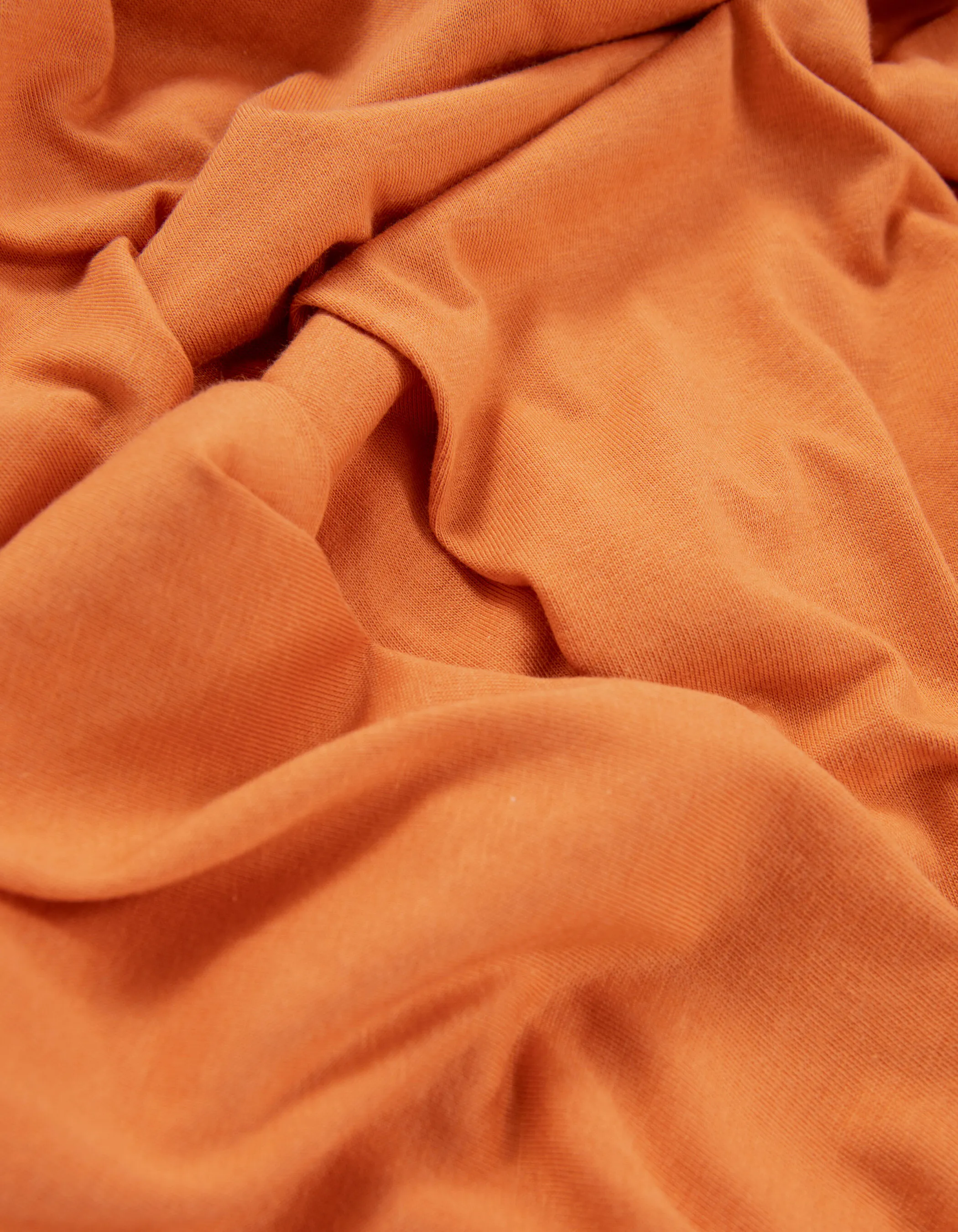 Polo orange mix coton modal Homme