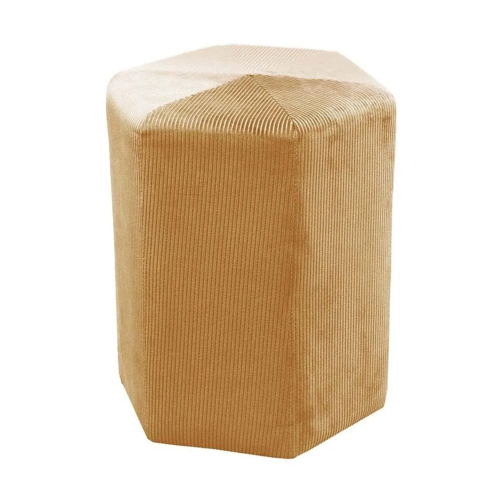Pouf en velours côtelé guilia 35cm