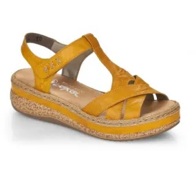 Sandales  Rieker MELO V0919-68 Jaune 