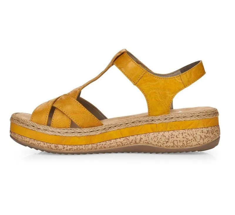 Sandales  Rieker MELO V0919-68 Jaune 