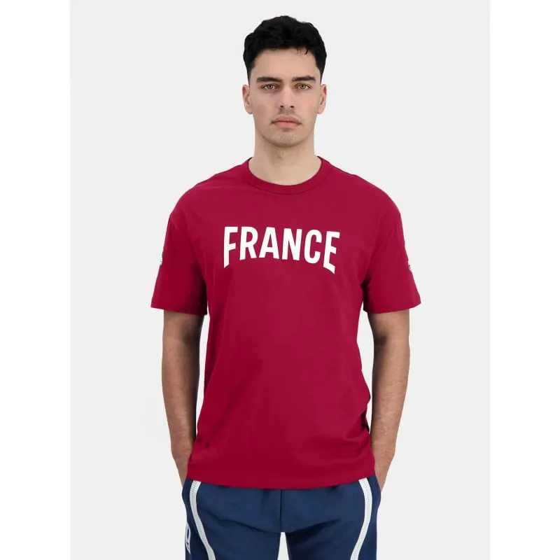 T-shirt efro JO Paris 2024 rouge homme - Le Coq Sportif | wimod