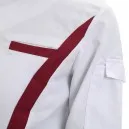 Veste de Cuisine Coriandre Blanc/Bordeaux - LAFONT