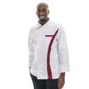 Veste de Cuisine Coriandre Blanc/Bordeaux - LAFONT